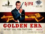 picture of golden era music flyer goldfinger themed