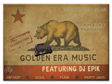 picture of golden era music flyer california republic flag themed