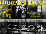 picture of golden era music flyer taxi driver themed
